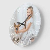 Gepersonaliseerde foto Witte Romeinse cijfers Grote Klok (Hoek)