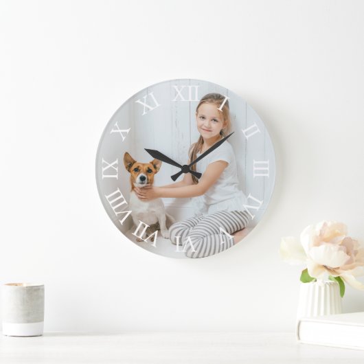 Gepersonaliseerde foto Witte Romeinse cijfers Grote Klok (Huis)