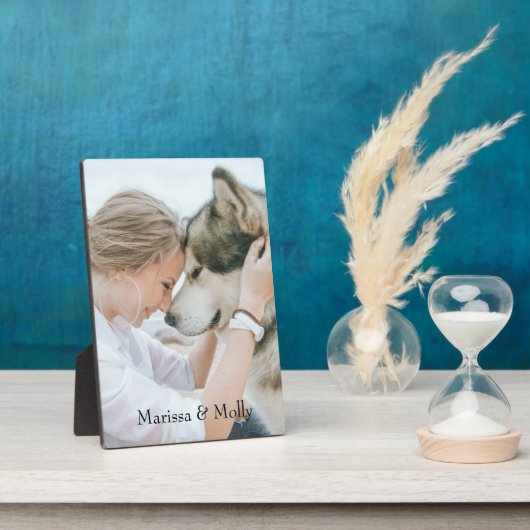 Gepersonaliseerde foto Wood Keepsake Fotoplaat (Zijkant)