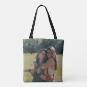 Gepersonaliseerde foto Woordballonballon Tote Bag (Achterkant)