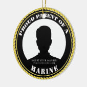 Gepersonaliseerde foto zeeouderversiering keramisch ornament (Links)