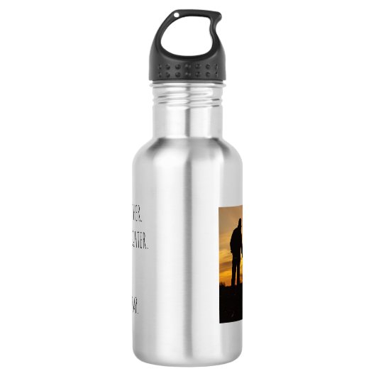 Gepersonaliseerde foto Zoals vader als dochter Waterfles (Voorkant)