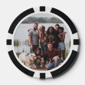 Gepersonaliseerde foto Zwart genummerd 100 Value s Poker Chips (Voorkant)