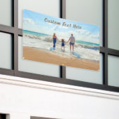 Gepersonaliseerde fotobanner met aangepaste tekst spandoek (Buitenkant Gebouw)