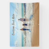 Gepersonaliseerde fotobanner met aangepaste tekst spandoek (Verticaal)