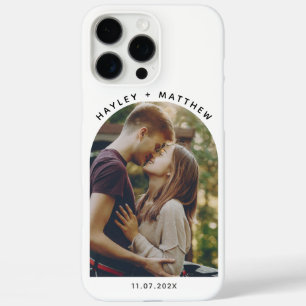 Gepersonaliseerde fotoboogtypografie iPhone 16 pro max hoesje