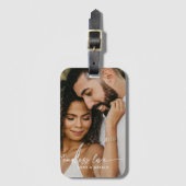 Gepersonaliseerde fotocadeau voor moderne eindeloz bagagelabel (Voorkant (verticaal))