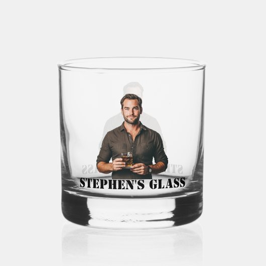 Gepersonaliseerde fotocadeaus whisky glas (Achterkant)