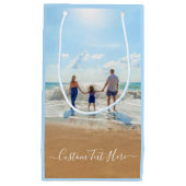 Gepersonaliseerde Fotocadeautas met Aangepaste Tek Klein Cadeauzakje (Voorkant)