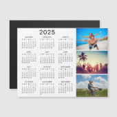 Gepersonaliseerde fotocollage 2025 kalender magnetische uitnodiging (Voorkant / Achterkant)