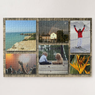 Gepersonaliseerde Fotocollage Aangepaste Jigsaw Pu Legpuzzel