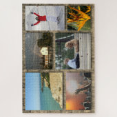 Gepersonaliseerde Fotocollage Aangepaste Jigsaw Pu Legpuzzel (Verticaal)