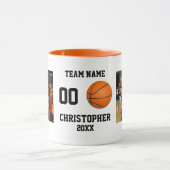 Gepersonaliseerde fotocollage basketbal mok (Midden)