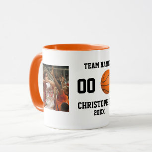 Gepersonaliseerde fotocollage basketbal mok
