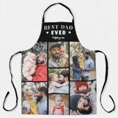 Gepersonaliseerde fotocollage Beste vader Schort (Voorkant)