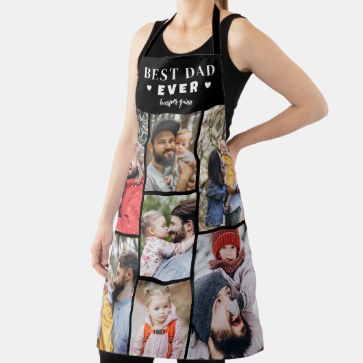 Gepersonaliseerde fotocollage Beste vader Schort (Insitu)