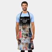 Gepersonaliseerde fotocollage Beste vader Schort (Gedragen)