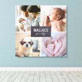 Gepersonaliseerde fotocollage-blokken canvas afdruk (Insitu (Houten vloer))