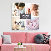 Gepersonaliseerde fotocollage-blokken canvas afdruk (Insitu (Woonkamer))