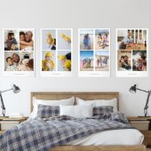 Gepersonaliseerde fotocollage en tekst muurkunst sets (Slaapkamer)