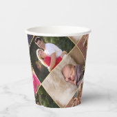 Gepersonaliseerde Fotocollage Feest Papieren Beker (Voorkant)