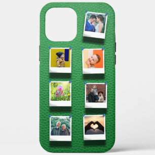 Gepersonaliseerde Fotocollage Groene Girly Trendy  Case-Mate iPhone Case