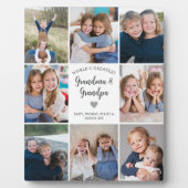 Gepersonaliseerde Fotocollage Grootouders Modern Fotoplaat (Voorkant)