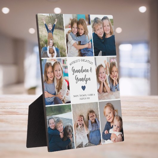Gepersonaliseerde Fotocollage Grootouders Modern Fotoplaat