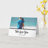 Gepersonaliseerde Fotocollage Happy Vaderdag love Kaart (Gele Bloem)