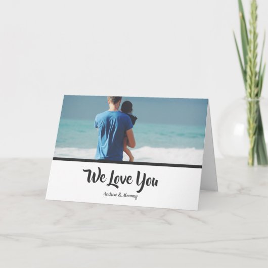 Gepersonaliseerde Fotocollage Happy Vaderdag love Kaart (Voorkant)