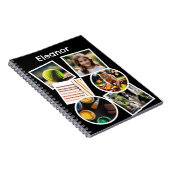 Gepersonaliseerde Fotocollage Kinder Creëer Uw Eig Notitieboek (Rechterzijde)