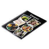 Gepersonaliseerde Fotocollage Kinder Creëer Uw Eig Notitieboek (Linkerzijde)