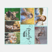 Gepersonaliseerde fotocollage, lieve gelukkige fam fleece deken (Voorkant (Horizontaal))