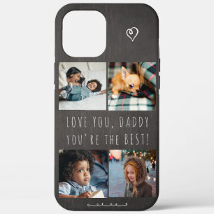 Gepersonaliseerde fotocollage Love you Daddy-scrip Case-Mate iPhone Case