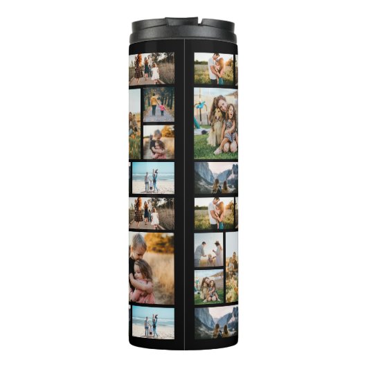 Gepersonaliseerde fotocollage met citaat thermosbeker (Achterkant)