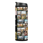 Gepersonaliseerde fotocollage met citaat thermosbeker (Geroteerd rechts)