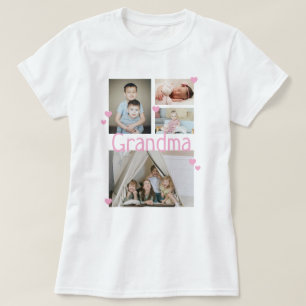 Gepersonaliseerde fotocollage met harten t-shirt