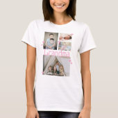 Gepersonaliseerde fotocollage met harten t-shirt (Voorkant)