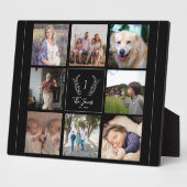 Gepersonaliseerde fotocollage met monogram naam Fa Fotoplaat (Zijkant)