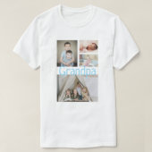 Gepersonaliseerde fotocollage met tekst t-shirt (Design voorkant)