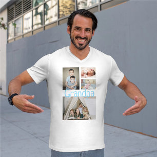 Gepersonaliseerde fotocollage met tekst t-shirt