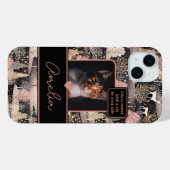 Gepersonaliseerde Fotocollage Moderne Kerstmis Case-Mate iPhone Case (Achterkant (horizontaal))