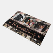 Gepersonaliseerde Fotocollage Moderne Kerstmis Deurmat (Schuin)