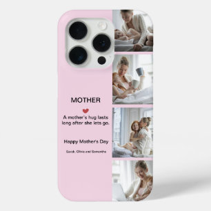 Gepersonaliseerde fotocollage Moederdag Gift - iPhone 15 Pro Case