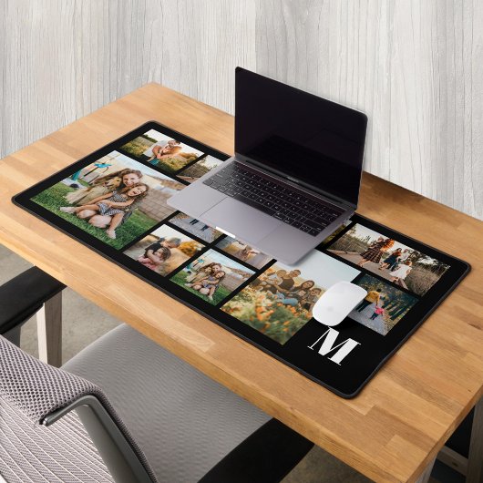 Gepersonaliseerde fotocollage monogram bureaumat