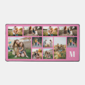 Gepersonaliseerde fotocollage monogram bureaumat (Voorkant)