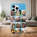 Gepersonaliseerde fotocollage monogram iPhone 15 pro max hoesje<br><div class="desc">Gepersonaliseerde foto Collage Monogram iPhone Case</div>