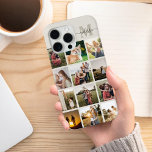 Gepersonaliseerde fotocollage monogram iPhone 15 pro max hoesje<br><div class="desc">Gepersonaliseerde foto Collage Monogram iPhone Case</div>