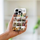 Gepersonaliseerde fotocollage monogram Case-Mate iPhone case