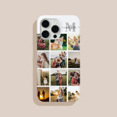 Gepersonaliseerde fotocollage monogram Case-Mate iPhone case